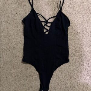 Black Strappy Bodysuit